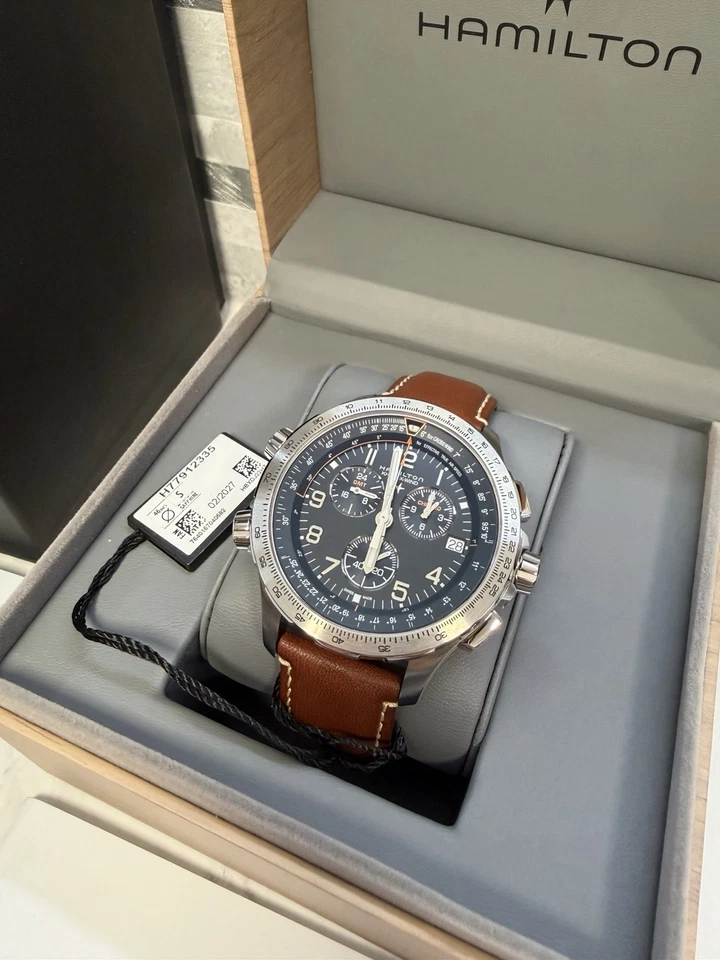 Reloj de cuarzo Hamilton Khaki Aviation X-Wind GMT crono H77912335 Foto 2 de 4