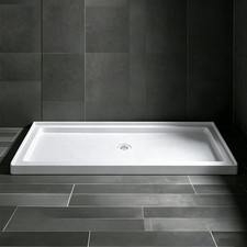 Solid Surface Shower Base 60" 36" Acrylic Center Drain Single Threshold Pan