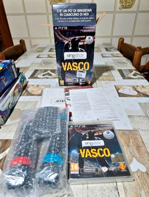 SINGSTAR VASCO Bundle mit 2 Funkmikrofonen PS2 PS3 PS4 FREE REGION NEU