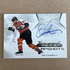 Eric Lindros Legends Slapshots Auto 2022-23 UD Premier Philadelphia Flyers (CH)