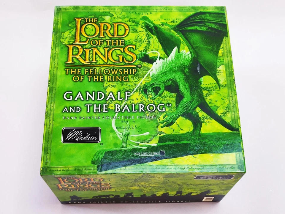 2002 BRITAINS METAL STATUE 40258 - LORD OF THE RINGS GANDALF & THE BALROG BOXED