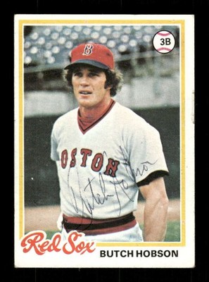 1978 Topps  #155 Butch Hobson signed autograph EX, bp EAA1 bxcp71