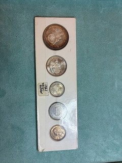 1961 Panama Balboa BU Mint Set of 5 Coins In Original Packaging Massive TONER!