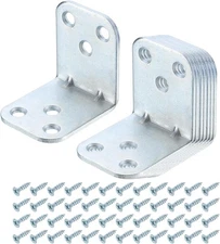 uxcell 4 Set L Corner Bracket Brace Metal Joint Right 1.89x1.58x1.89 
