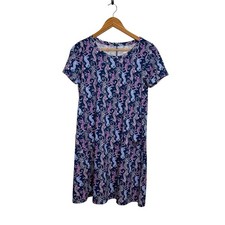 Lilly Pulitzer Women Dress Small Blue Cody Swing Oyster Bay Navy On The Catwalk