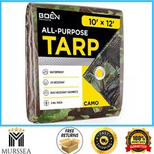 12 Ft. W X 10 Ft. L Camouflage Poly Heavy-Duty Tarp Cover Waterproof Tarpaulin