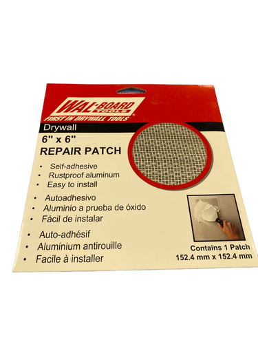 Wal-Board Tools 6" X 6" Drywall Repair Patch (54-006)/ SELF-ADHESIVE/ NEW! - Picture 1 of 2