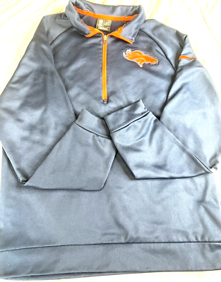 Denver Broncos NFL Team Apparel Nike 1/4 Zip Blue Warmup Jacket