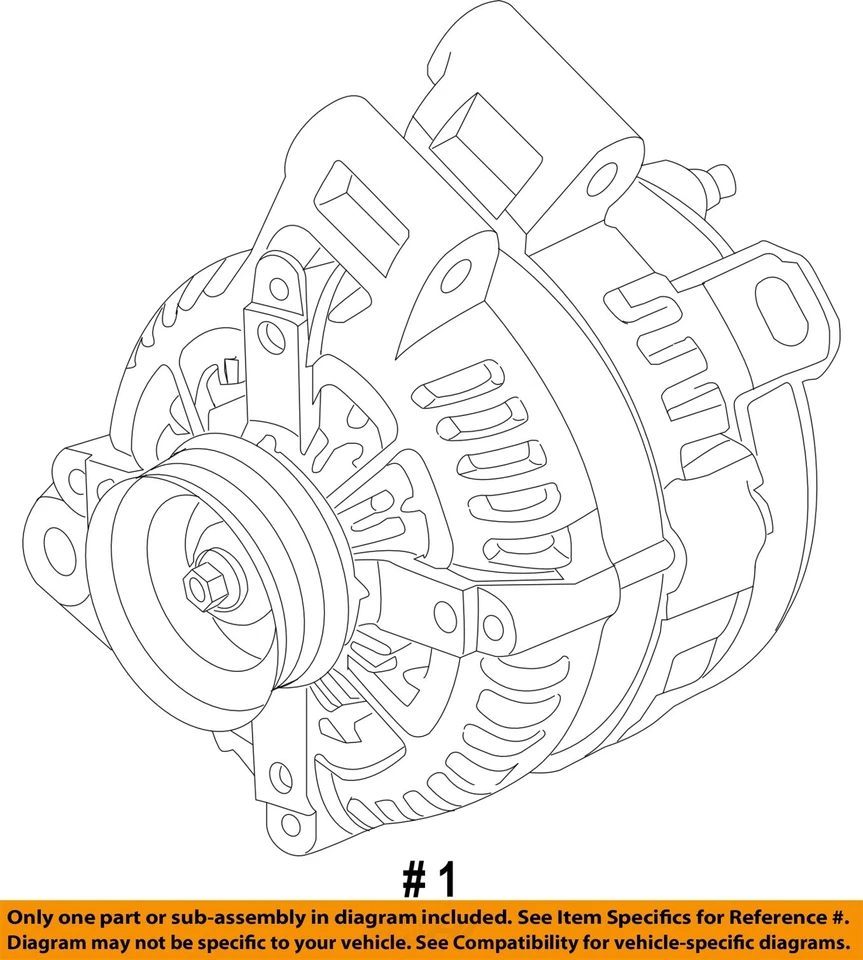 Used Alternator fits: 2013 Chevrolet Traverse  Grade A Foto 4 de 4