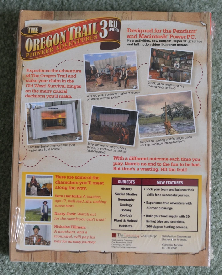 Oregon Trail~3rd Ed~1999~NEW~NIB~Sealed~The Learning Company~CD ROM Windows Mac - Image 2 of 3