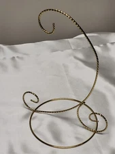 Ornament Display Stand Gold Tone Height 9 3/4 Ins.