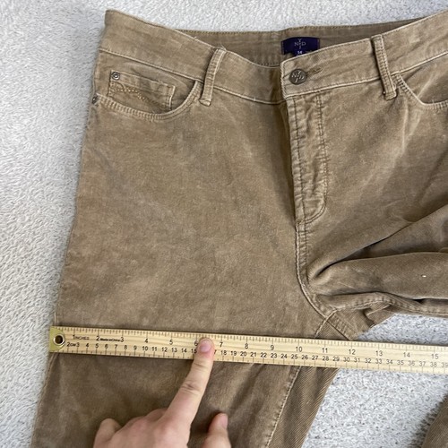 NYDJ Corduroy Pants Womens 14 (35x31) Tan Beige Bootcut Flare New York Lift Tuck - Picture 11 of 13