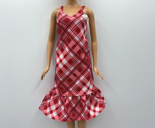 Barbie Fashion Doll Plaid Summer Dress - Picture 4 of 5