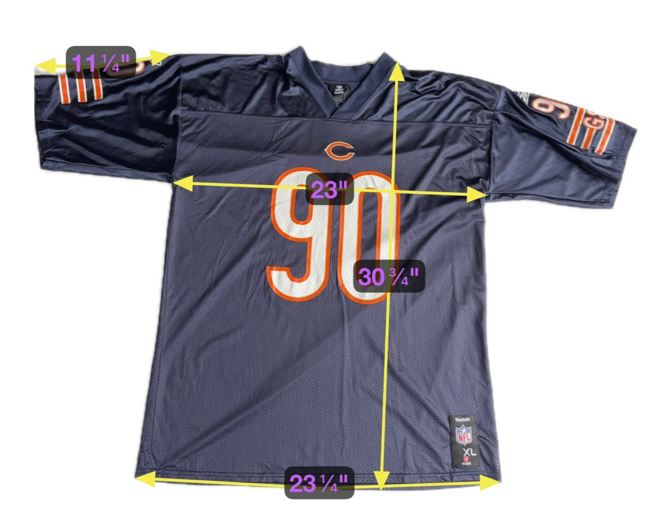 Julius Peppers Chicago Bears Reebok Jersey Men XL Blue 90 thumbnail 5