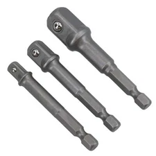 3pc Allen Hex Socket Driver Set 1/4" 3/8" 1/2" Power Shank Adaptor Adapter TE74