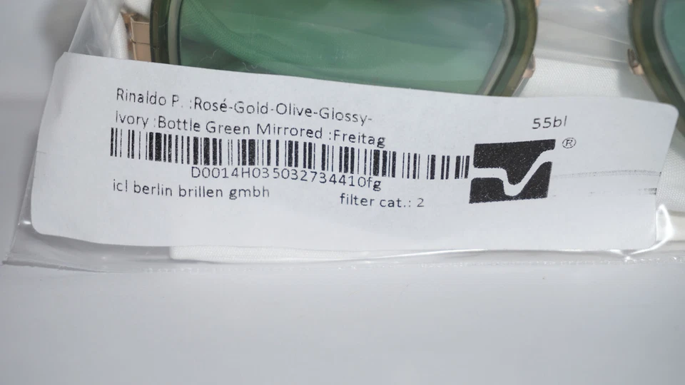 IC Berlin New Sunglasses IC BERLIN Rinaldo P. Rose Gold Olive Green Mirror 55 mm - Image 2 of 4