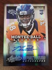2013 Absolute Spectrum Platinum Auto# Montee Ball Wisconsin Broncos #'d 4/10