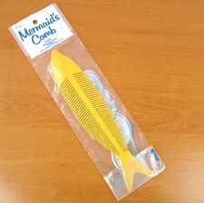 Pettine novità vintage 1964 | scheletro osso di pesce arancione | H. F. & Co. | Chicago