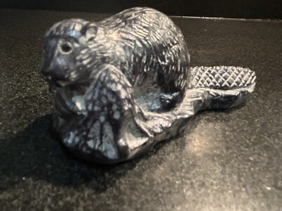 Handgefertigter Speckstein Biber The Wolf Collection Kanada 70er Jahre