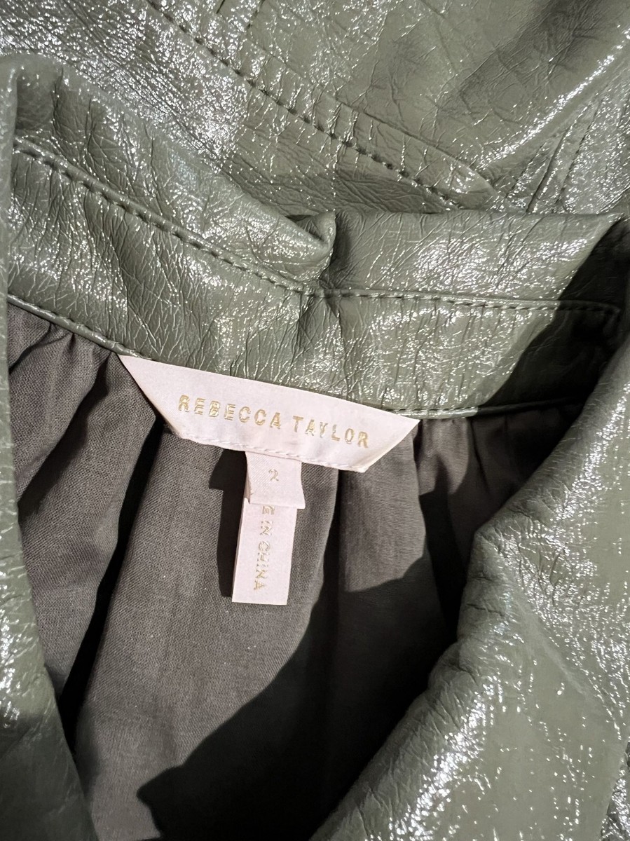 Rebecca Taylor Vegan Patent Leather Dress in Terre | eBay