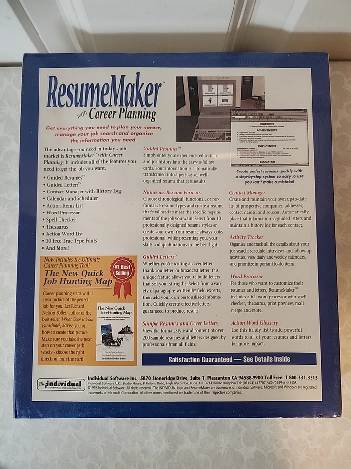 Resume Maker With Career Planning-CD-ROM or 3 1/2 Discs Windows 95 Windows 3.1 - Image 4 of 4