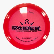 DISC GOLF DYNAMIC DISCS LUCID RAIDER OVERSTABLE DISTANCE DRIVER 171g PINK W/BLUE