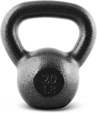 CAP Barbell Black Cast Iron Kettlebell Single Kettlebell, 20 LBS - Single , NEW