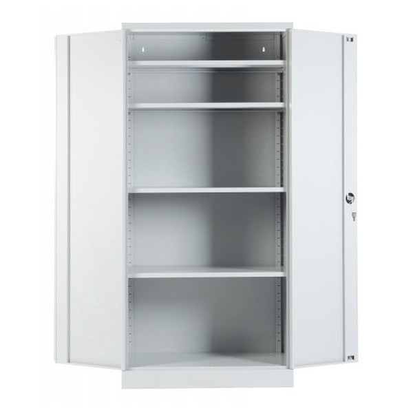 Aktenschrank BüRoschrank Stahlschrank Metallschrank FlüGeltüRenschrank Weiß Neu-image