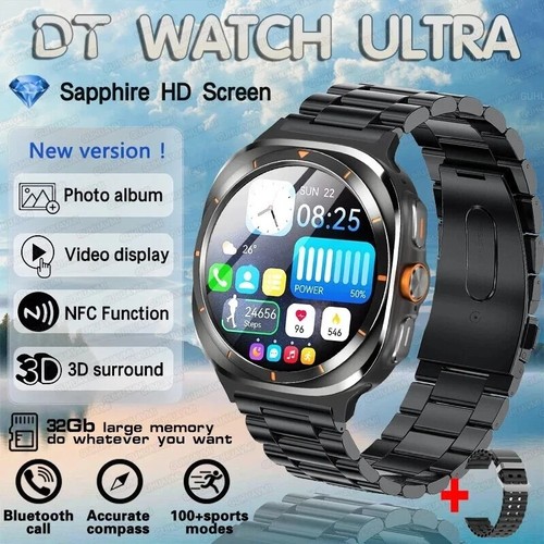 2025 Nouvelle Galaxy Watch 7 Ultra Smart Watch Homme 32 Go Mémoire Vidéo GPS NFC 47mm - Photo 11 sur 28