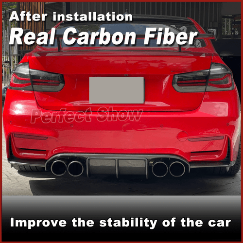 Difusor para BMW M3 F80 M4 F82 F83 difusor trasero carbono tracción trasera aletas divisor - Imagen 9 de 14