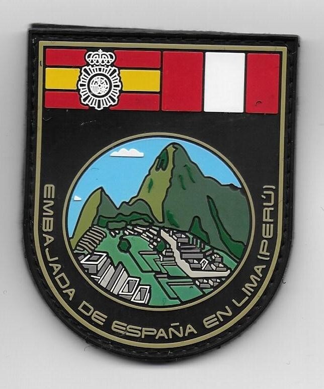 parche POLICIA SEGURIDAD EMBAJADA DE ESPAÑA EN PERU, LIMA , spain police patch
