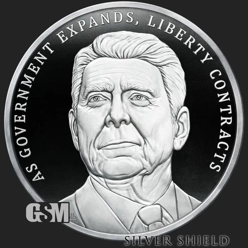 2022 1 OZ Ronald Reagan - Proof Silver Shield - .999 Pure Presidential Series AG
