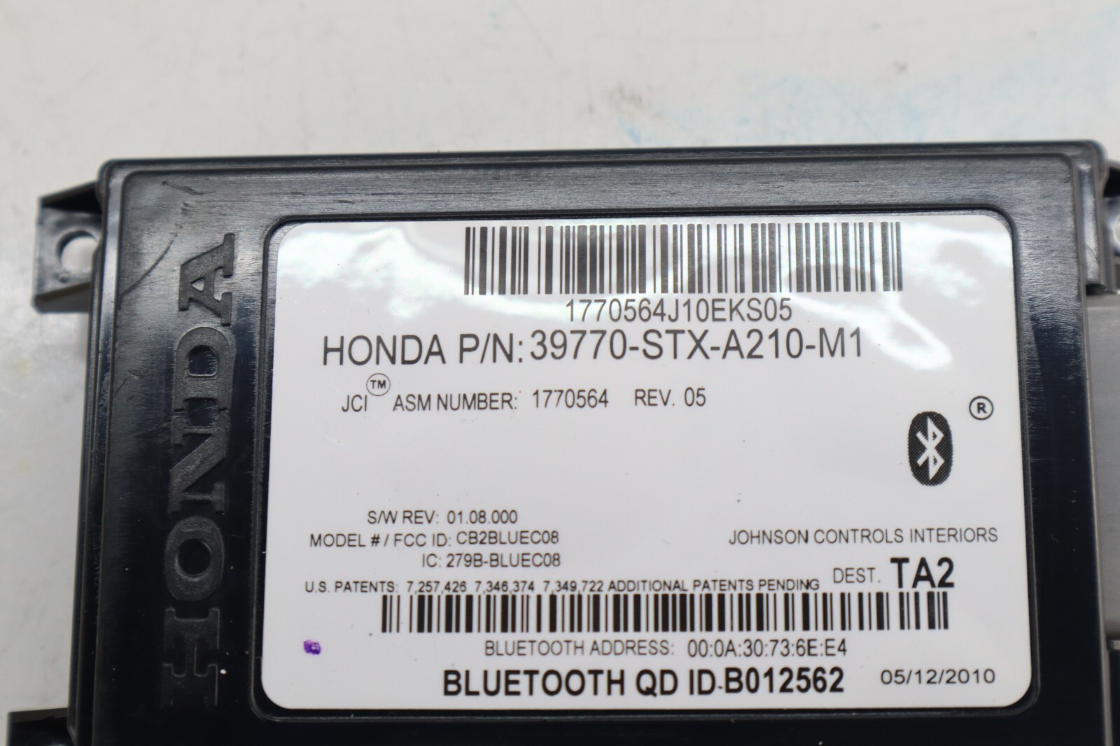 09-13 ACURA MDX Hands Free Link Bluetooth Module WIRE CONNECTOR PLUG PIGTAIL