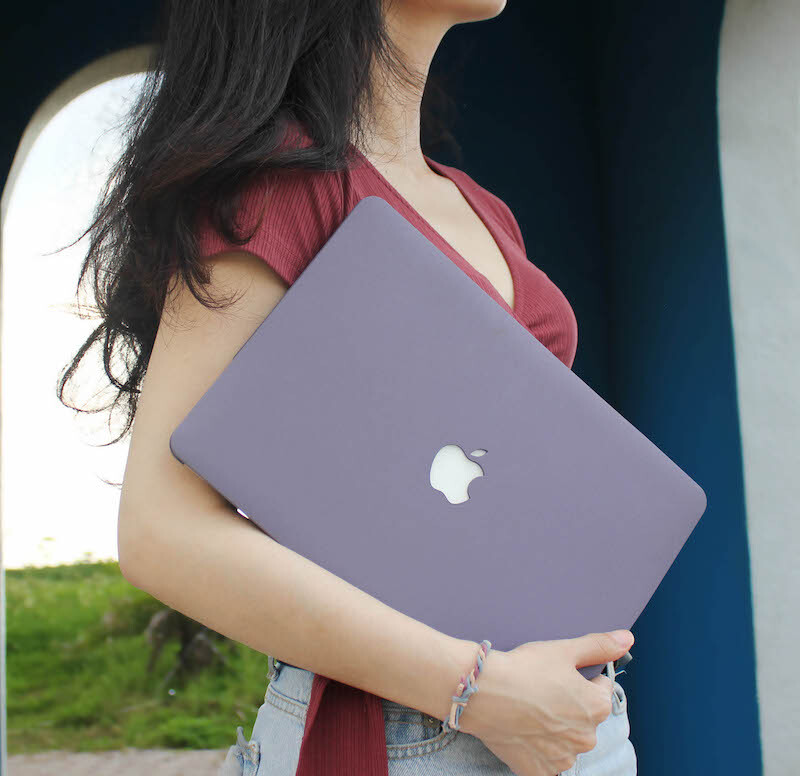 Purple Case Shell Cover For Apple MacBook Air 13 15 MacBook Pro 13