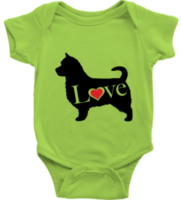 Love Australian Terrier Dog Lover Babies Baby Bodysuit One-Piece Aussie Norfolk