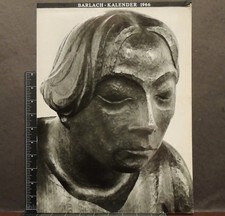 Calendario Barlach 1965 calendario vintage 1966 bianco e nero stampe artistiche tedesco 15X11"