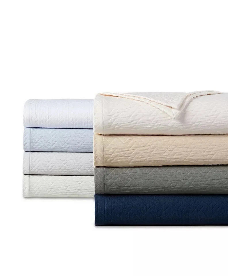 Ralph Lauren Kaia Matelassé Colcha Manta Chevron King Blanco $385 Foto 4 de 4