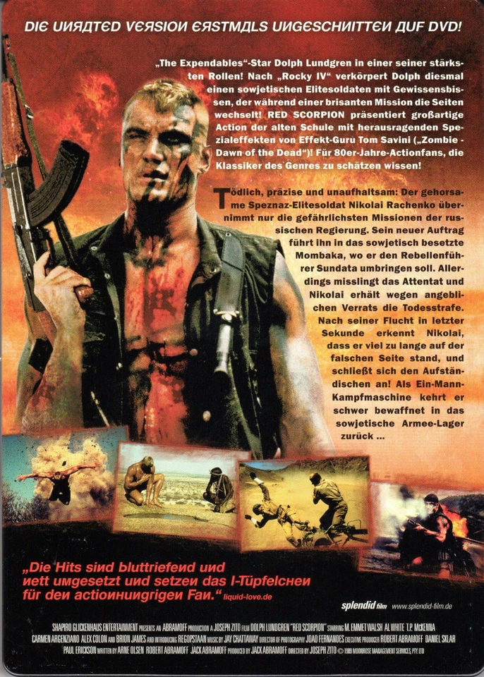 Red Scorpion , limited Steelbook Edition , 100% uncut , new / sealed , Lundgren - Image 2 of 2