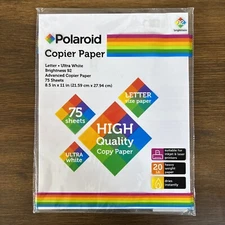 Polaroid - High Quality Copy Paper 75 Sheets, 8.5in x 11in Advanced Copier