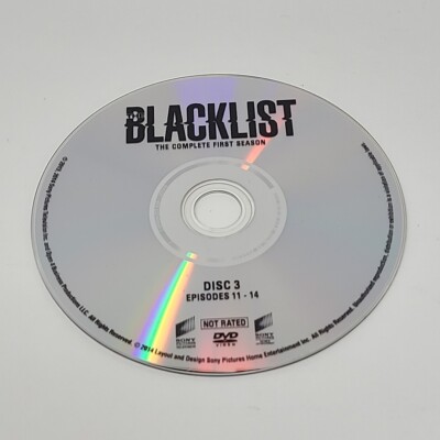The Blacklist Season 1 First DVD Replacement Disc 3