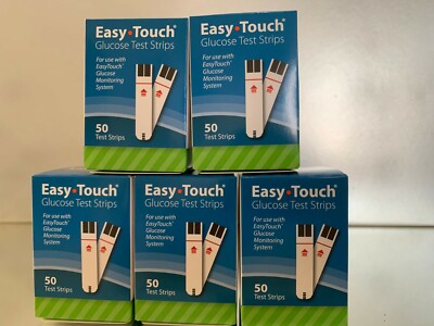 Easy Touch Blood Glucose Test Strips 250 Ct.  EXP  03/2027 .  Free Shipping 