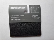 Bond Street Business Card File, 10-Card Capacity, Black BCC5194BS-BLACK 