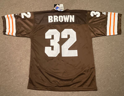 Vintage 1995 Large 48 Cleveland Browns Jim Brown #32 NFL Starter