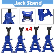 2 Pairs Of 3 Ton Steel Jack Stand Ratchet Lifting Car Van Garage Tool Heavy Duty
