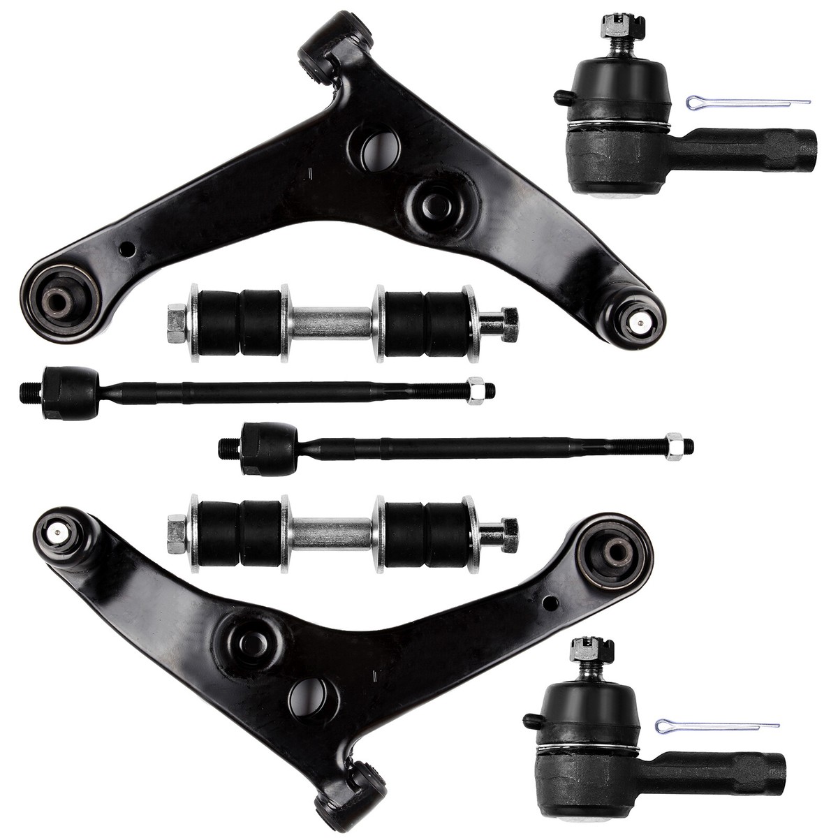 8Pcs Suspension Kit Front Control Arms Tie Rod End Set Chevy Impala Monte Carlo