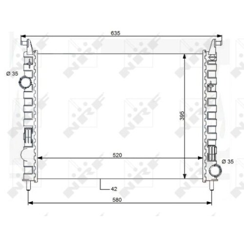 Radiateur Moteur NRF 54669 - Refroidissement Peugeot 309 405 Compatible