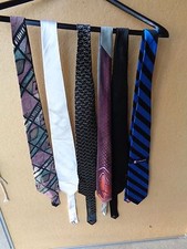 Lot of 6 Men's Dress Skinny Necktie: Arrow, Cellini, Chaps etc