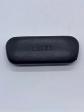 Custodia per occhiali a conchiglia Moschino in ecopelle nera