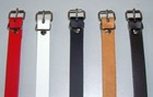 Lederriemen 2,0 x 60,0 c in 6 Farben Schnallenriemen, Fixierungsriemen Halsband