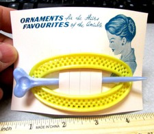 Vintage 1960s Hair Clip Oraments for the hair, Favourites of the amiable, yellow